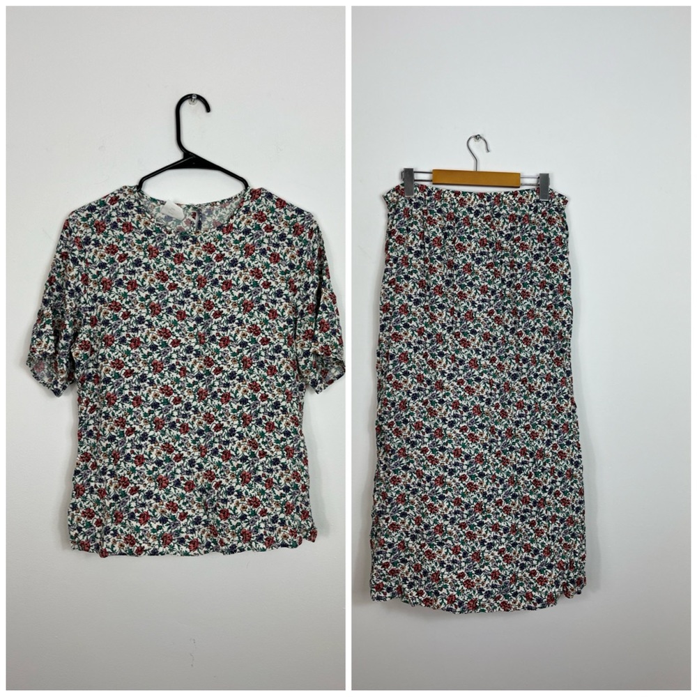 Vintage Two‎ Piece Floral Set Sz M/L